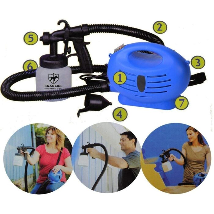 Pistola a Spruzzo Elettrica 800ml con Tracolla | Compressore Portatile per Vernice Piant Zoom - immagine 4