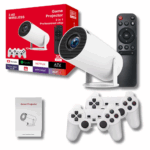 Proiettore con 2 Joystick 4K Bluetooth Wi-Fi | Riflettore Regolabile per Giochi, Film, Serie con Telecomando