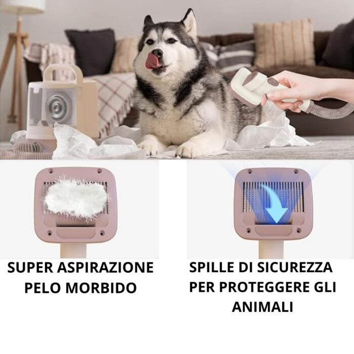 Kit Toelettatura Animali Domestici 6 in 1 Silenzioso | Rasatura, Asciugatura e Lavaggio del Pelo 1,5L - immagine 5