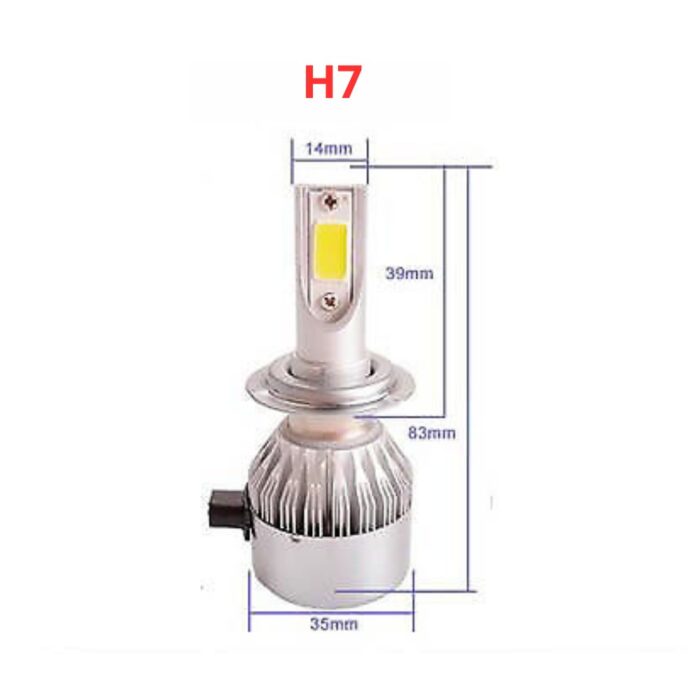 Coppia Lampadine LED H7 C6 per Auto, Moto | Faretti 36W Luce Bianca 6000K - immagine 3