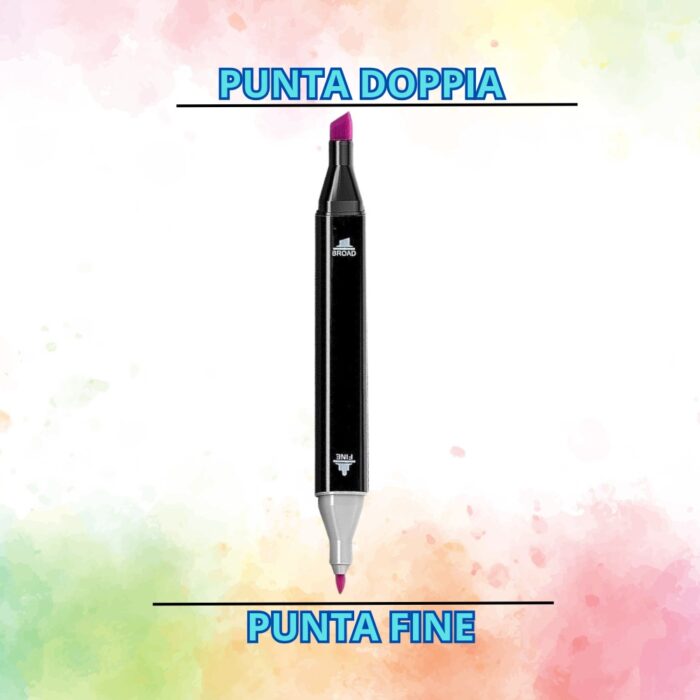 Set 60 Pennarelli Colorati Doppia Punta Sfumabili | Materiale Artistico, Colori Professionali con Custodia - immagine 3