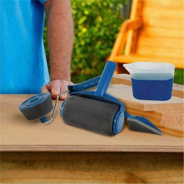 Set 6 pz Pittura con Rullo Anti Gocciolamento | Serbatoio Ricaricabile per Vernice - immagine 4