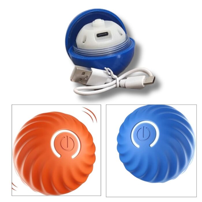 Palla Rimbalzante Auto-Rotolante per Cani e Gatti con Luce LED | Gioco Interattivo Intelligente Ricaricabile USB - immagine 8