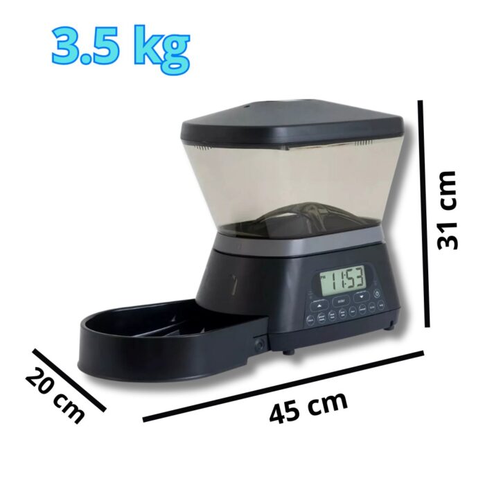 Distributore Automatico per Croccantini Capacità 3,5Kg | Dispenser Cibo Secco per Cani, Gatti - immagine 3