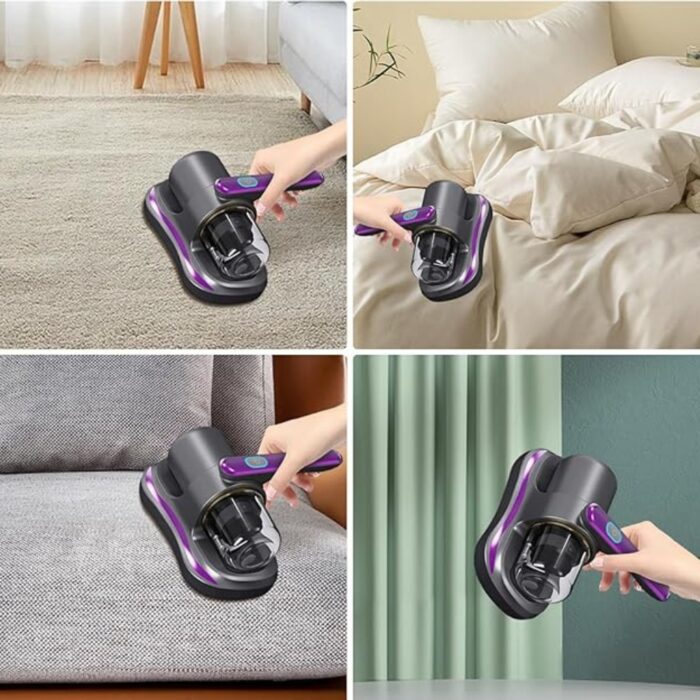 Aspirapolvere Senza Fili Manuale 100W | Aspiramaterassi Portatile per Divani, Letti, Tappeti USB - immagine 8