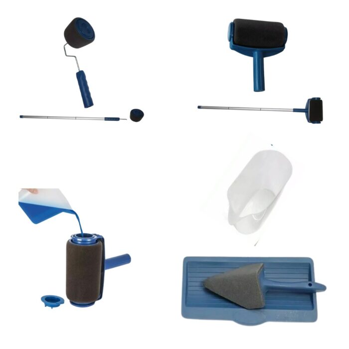 Set 6 pz Pittura con Rullo Anti Gocciolamento | Serbatoio Ricaricabile per Vernice - immagine 7