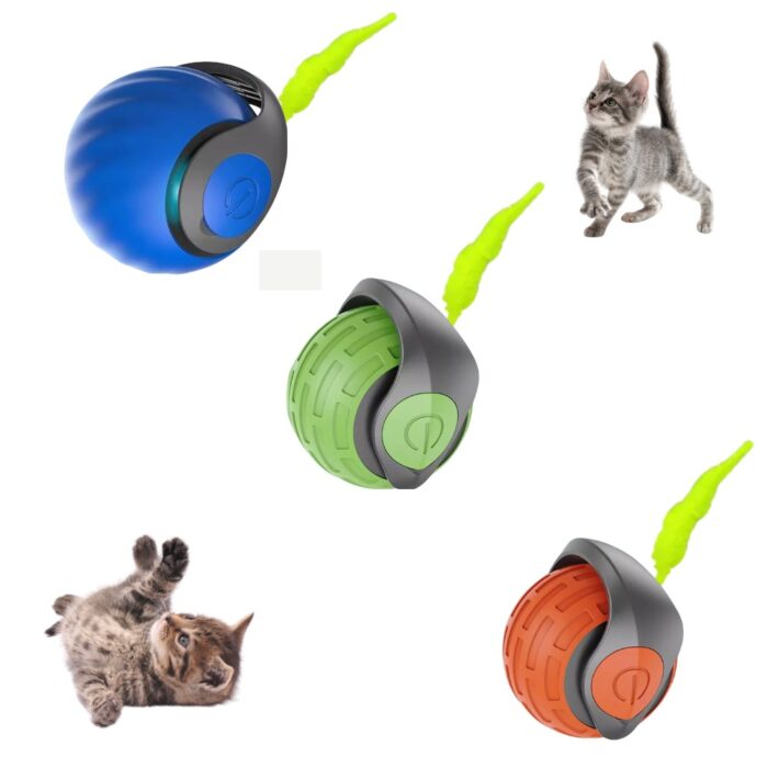 Palla Rotante Interattiva con Coda per Gatti | Speedy Tail Gioco Ricaricabile USB - immagine 9
