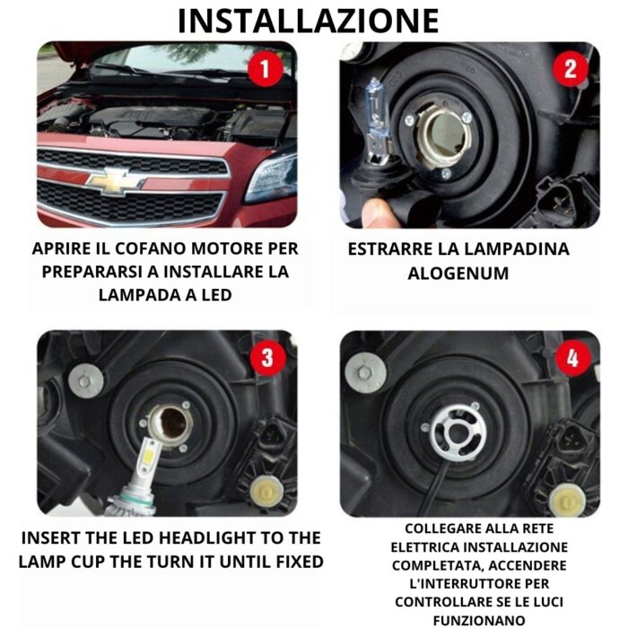 Coppia Lampadine LED H1 C6 per Auto, Moto | Faretti 36W Luce Bianca 6000K - immagine 8