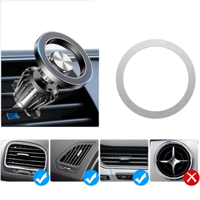Supporto per Cellulare Magnetico Rotazione 360° | Porta Telefono per Presa Aria per Auto - immagine 2