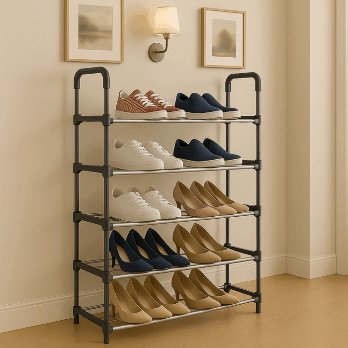 Scarpiera Salvaspazio 6 Ripiani Regolabile per Scarpe, Pantofole - immagine 4