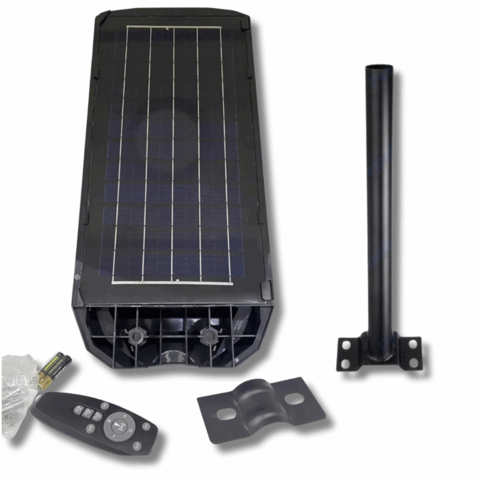 Lampione Stradale LED 400W Con Pannello Solare, Sensore Crepuscolare e Telecomando - immagine 4