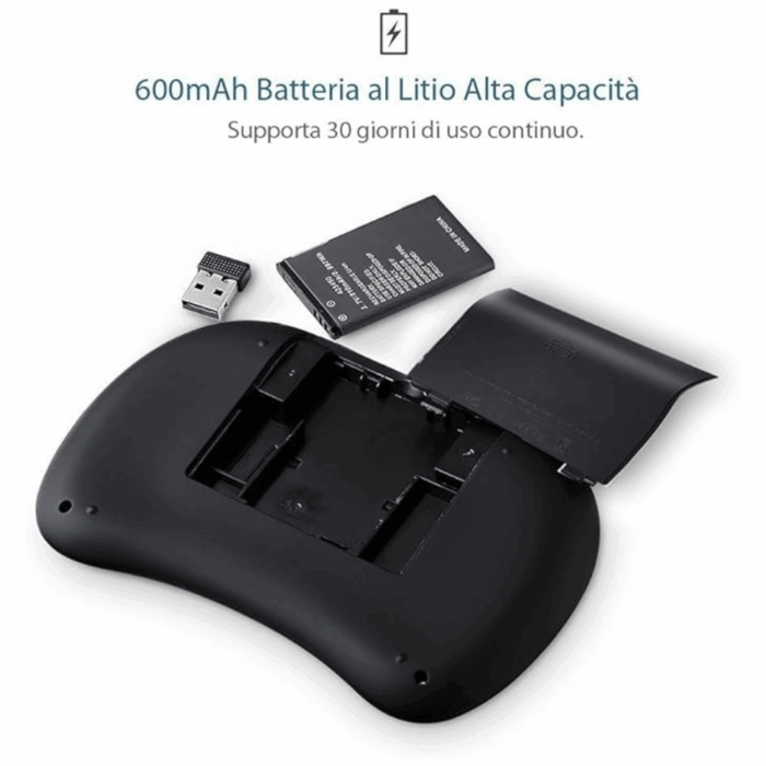 Tastiera Wireless Retroilluminata con Touchpad e Mouse | Ricaricabile 2.4GHz per Smart TV e PC - immagine 5