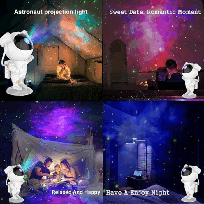 Proiettore Astronauta LED 3 in1 Cielo Stellato 360° con Telecomando - immagine 5