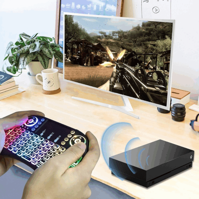 Tastiera Wireless Retroilluminata con Touchpad e Mouse | Ricaricabile 2.4GHz per Smart TV e PC - immagine 7
