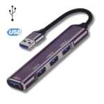 Hub 4 Porte USB 3.0 Alta Velocità per Trasferimento Dati Superveloce