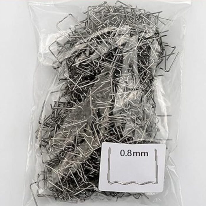 Kit 500 pz Graffette Punti Metallici per Pistola Saldatrice Plastica 0.8mm Riparazione Auto - immagine 4
