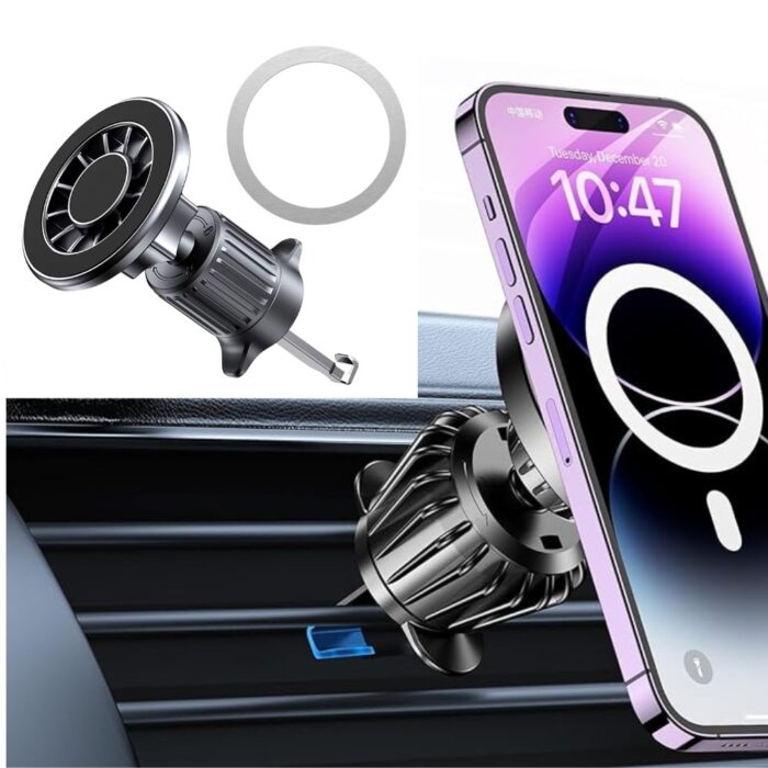Supporto per Cellulare Magnetico Rotazione 360° | Porta Telefono per Presa Aria per Auto - immagine 4