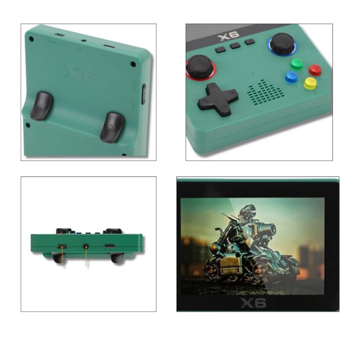 X6 Console di Gioco 3,5" Doppio Analogico 3D | Portatile con Scheda SD 32Gb USB - immagine 9