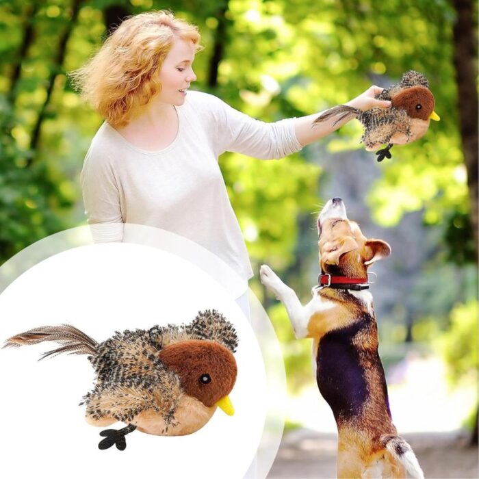Uccellino Flappy per Animali con Ali Mobili e Cinguettio Reale | Peluche USB Ricaricabile - immagine 10