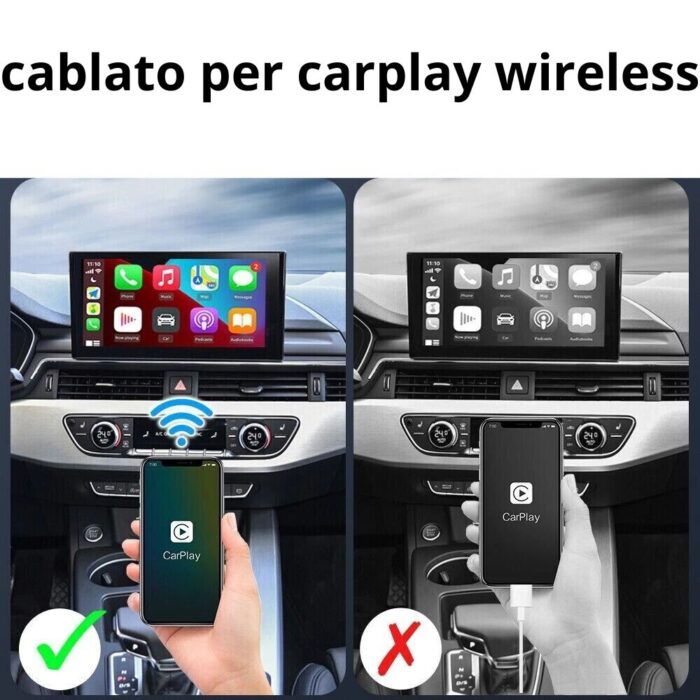 Adattatore CarPlay Wireless 4.0 | Trasforma CarPlay Cablato in Wireless per iPhone e Android Auto - immagine 3