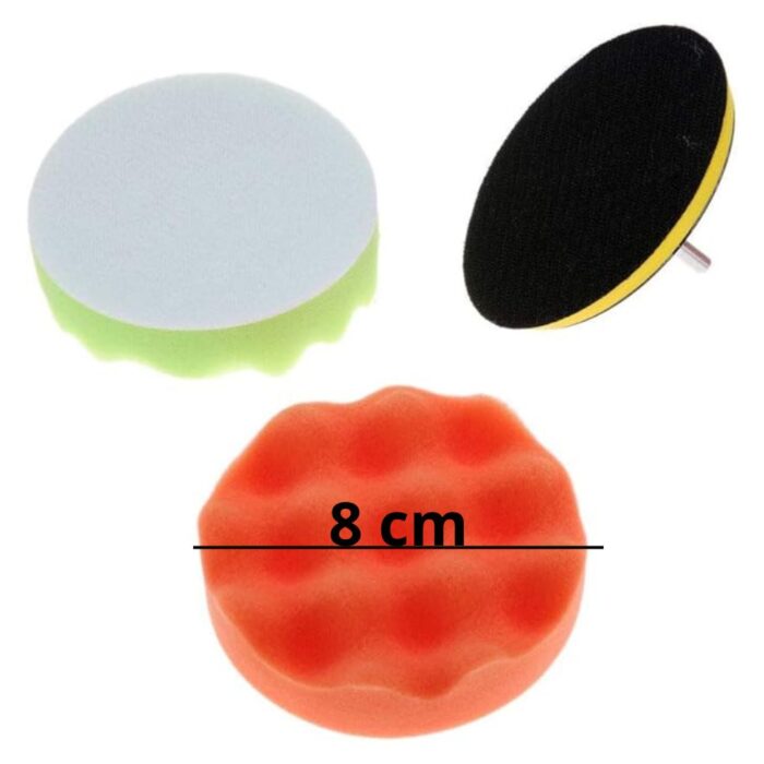 Ricambi Lucidatrice 6 Pezzi Diametro 8cm con Adattatore | Colori Assortiti - immagine 3