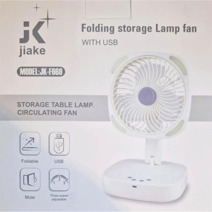 Ventilatore da Tavolo Ricaricabile 3 Velocità Pieghevole e Silenzioso - immagine 5