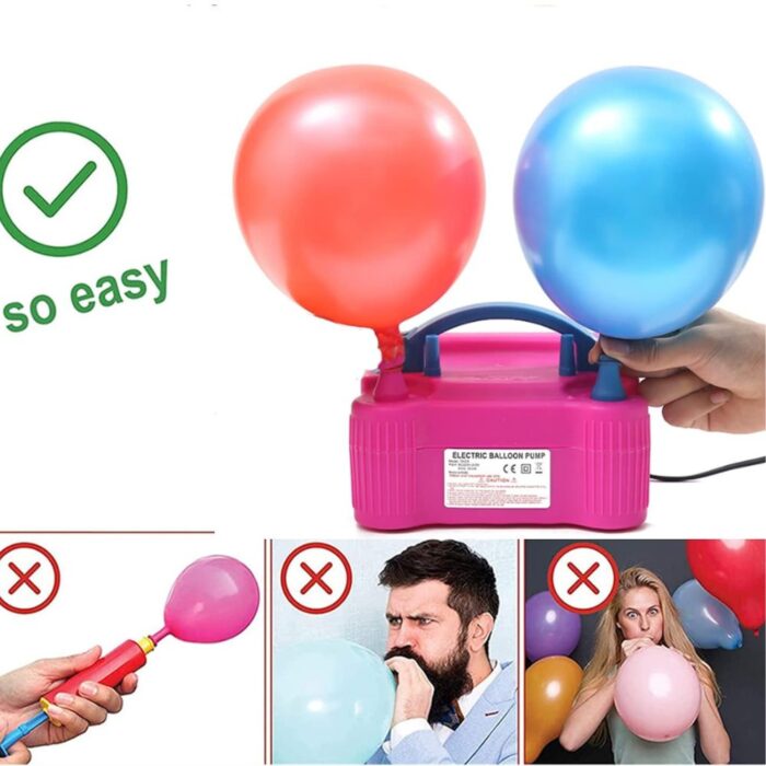 Gonfiatore Palloncini Elettrico 600W | Pompa Potente Doppio Ugello per Eventi e Feste - immagine 6