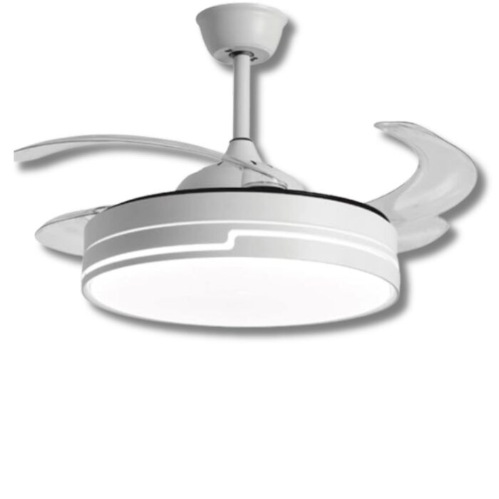 Lampadario con Ventilatore LED 120W, Pale Retrattili 3 Velocità e 3 Tonalità di Luce - immagine 5