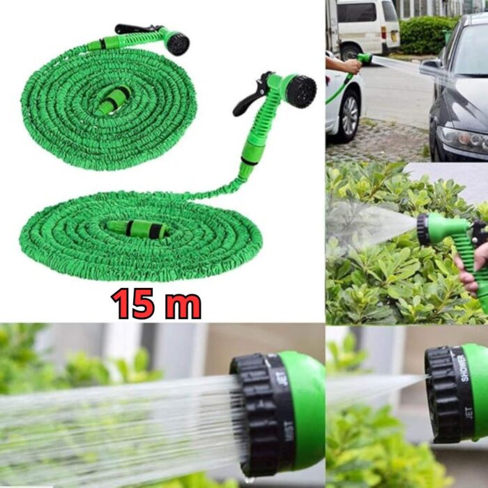 Tubo da Giardino 15m Espandibile 3X | Potente, Estensibile e Anti-Groviglio - immagine 7