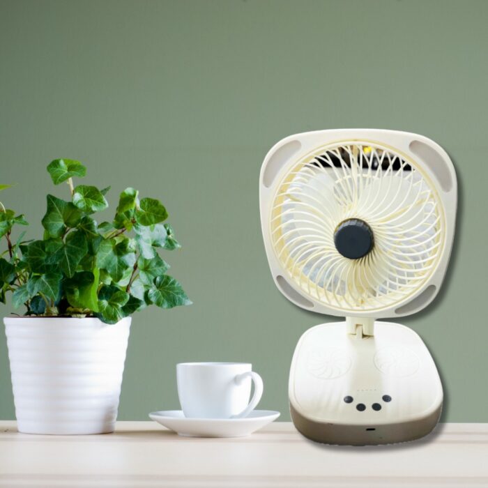 Ventilatore da Tavolo Ricaricabile 3 Velocità Pieghevole e Silenzioso - immagine 2