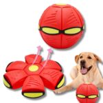 Frisbee che si Trasforma in Palla Volante | Giocattolo per Cani 2 in 1 Interattivo con Luci