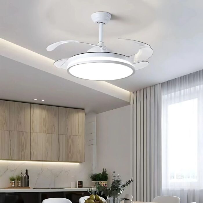 Ventilatore da Soffitto con Luce LED 200W | Lampadario con Pale e Luce Switch 3 Toni - immagine 3
