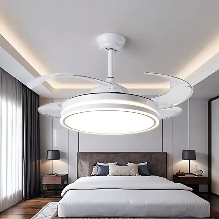 Ventilatore da Soffitto con Luce LED 200W | Lampadario con Pale e Luce Switch 3 Toni - immagine 9