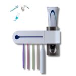 Portaspazzolino da Parete con Sterilizzatore UV | Dispenser 5 posti Dentifricio Automatico USB